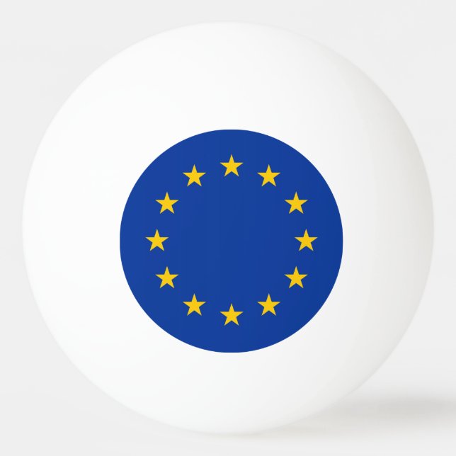 Speciell pingpong boll med Flagga i EU (Baksidan)