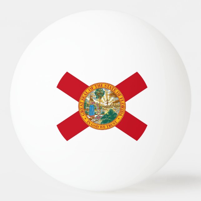 Speciell pingpong boll med Flagga i Florida (Baksidan)