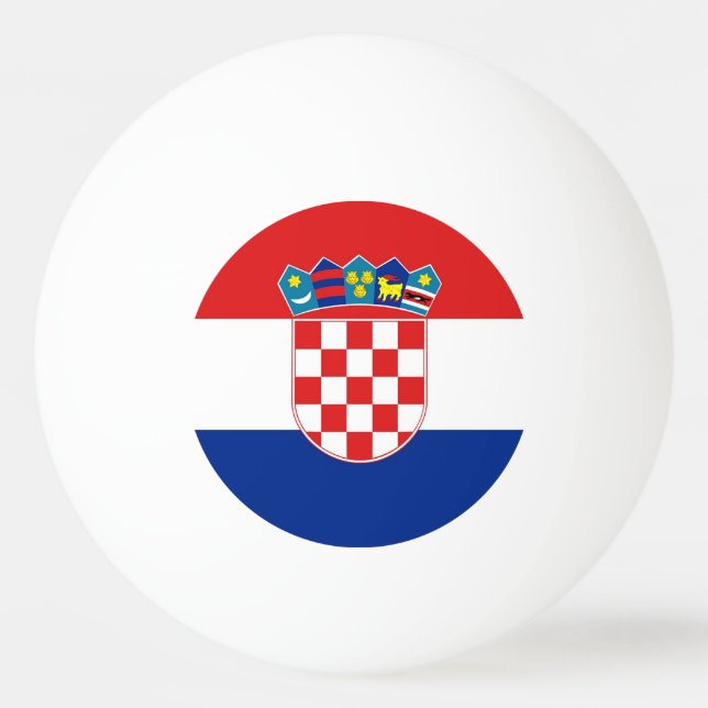 Speciell pingpong boll med Flagga i Kroatien (Baksidan)
