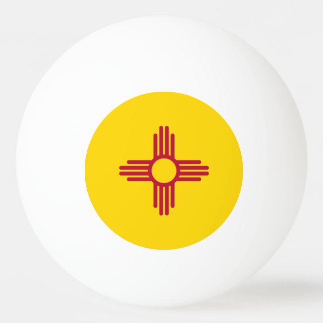 Speciell pingpong boll med Flagga i New mexico (Baksidan)
