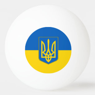 Speciell pingpong boll med Flagga i Ukraina