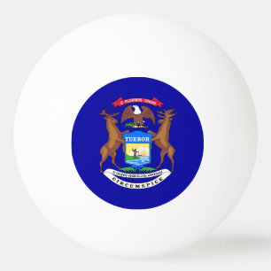 Speciell pingpong boll med Flagga Michigan