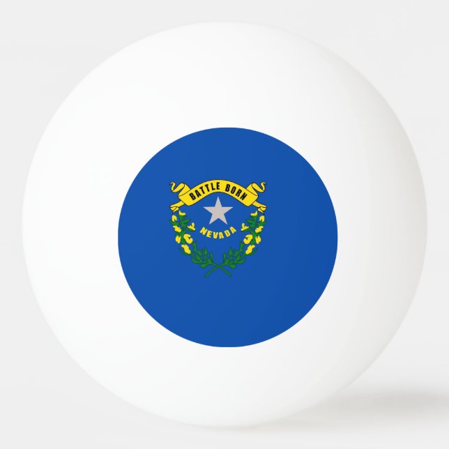 Speciell pingpong boll med Flagga Nevada (Baksidan)