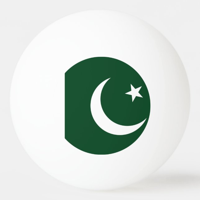 Speciell pingpong boll med Flagga Pakistan (Baksidan)