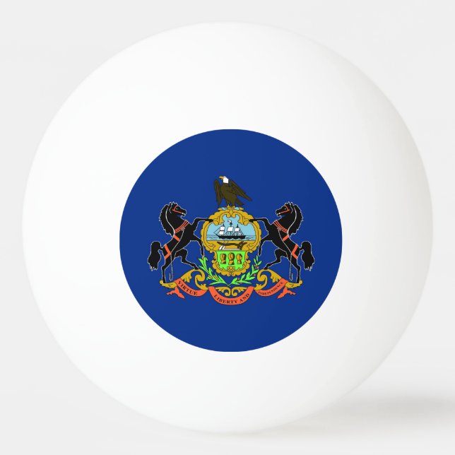 Speciell pingpong boll med Flagga Pennsylvania (Baksidan)