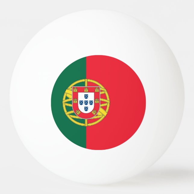 Speciell pingpong boll med Flagga Portugal (Baksidan)