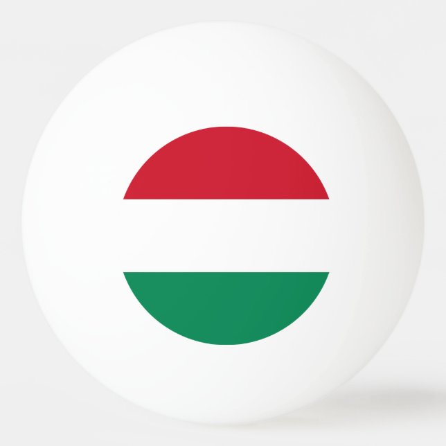 Speciell pingpong boll med Flagga Ungern (Baksidan)
