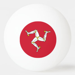 Speciell pingpong boll med Isle of Man Flagga