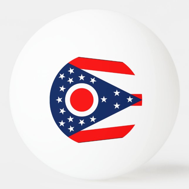 Speciell pingpong boll med Ohio-staten Flagga (Baksidan)