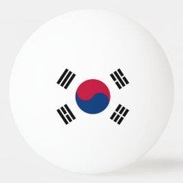 Speciell pingpong boll med Sydkoreas Flagga
