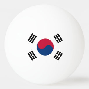 Speciell pingpong boll med Sydkoreas Flagga