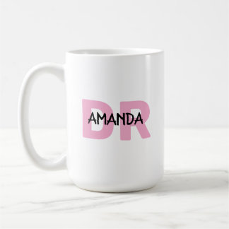 Speciell present till kvinnlig läkare med rosa DR- Kaffemugg