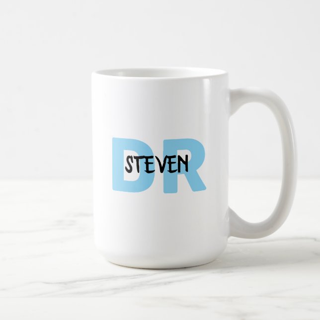 Speciell present till manlig läkare med blå DR-nam Kaffemugg (Höger)