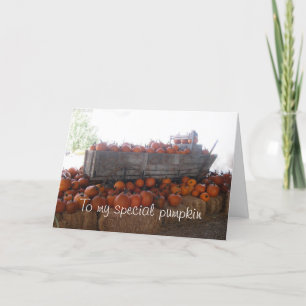 Speciell Pumpkin Tack Kort