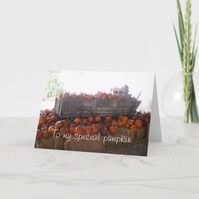 Speciell Pumpkin Tack Kort (Framsida)