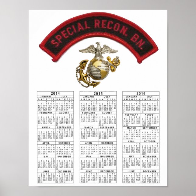 SPECIELL RECON BATTALION USMC POSTER (Framsidan)