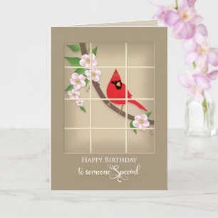 Speciell, Red Cardinal/Flowers Kort