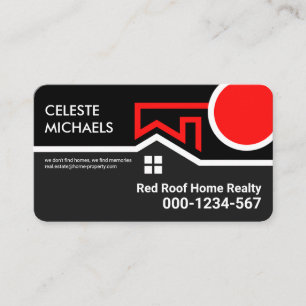 Speciell Red Rooftop Sol Realty Gräns Visitkort
