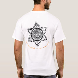 Speciell Sacral Chakra Mandala T-shirt för manar