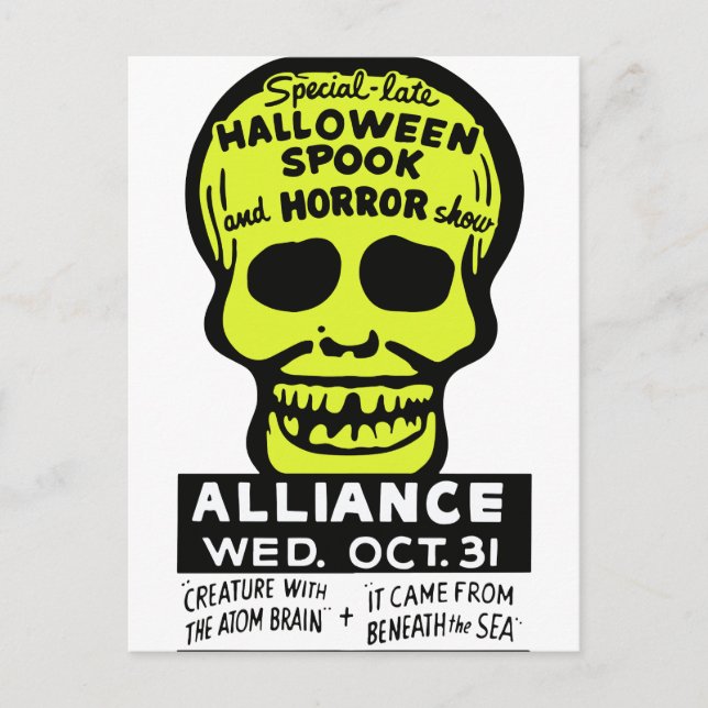 Speciell Sent Spook and Horror Show Vykort (Framsida)