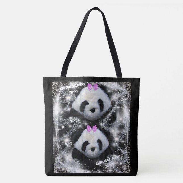 Speciell Service Twin Girls Tote Bag Tygkasse (Framsida)