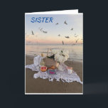 *SPECIELL SISTER* BIRTHDAY BEACH HÄLSNING   KORT<br><div class="desc">TACK FÖR ATT VI STOPPADE MED 1 AV MINA ÅTTA LAGER</div>
