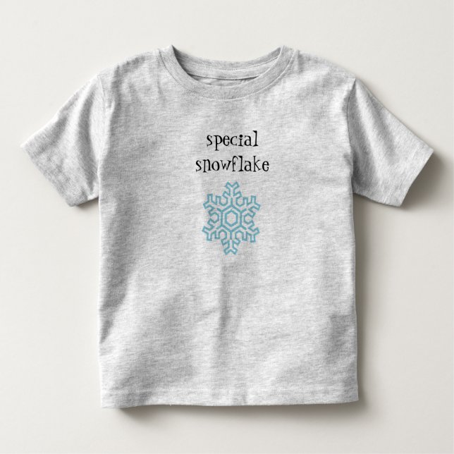 Speciell snöflake småbarn t-shirt (Framsida)