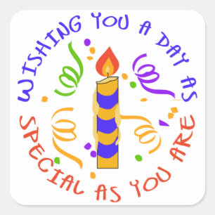 SPECIELL SOM DU ÄR FYRKANTIGT KLISTERMÄRKE