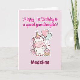 Speciell sondotter, personlig 1-årsdag kort