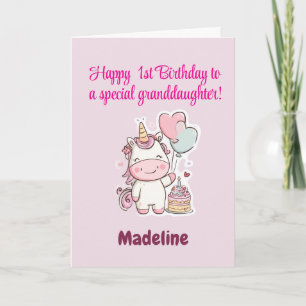 Speciell sondotter, personlig 1-årsdag kort