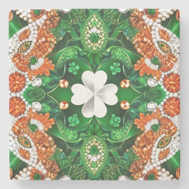 Speciell sten underlägg med Irländska Färg (Framsidan)