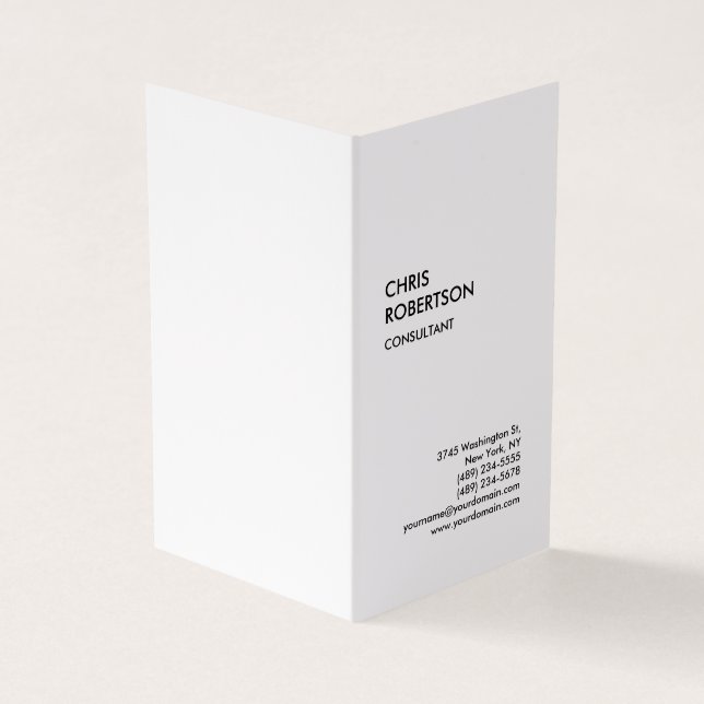 Speciell svartvitt, modern och unik exklusiv visitkort (Utsida)