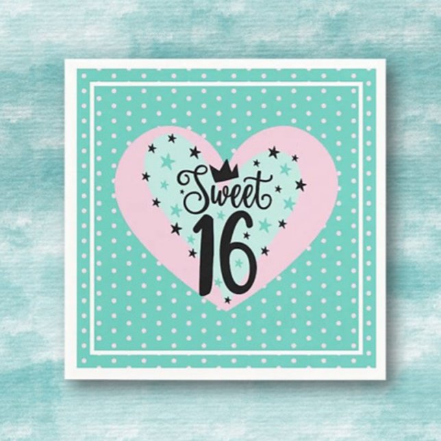 Speciell Sweet 16 Födelsedag  Pappersservett (Skapare uppladdad)