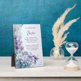 Speciell systerson poem Pastell Mauve Blå Blommig