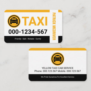 Speciell Taxigränser Cab Service Visitkort