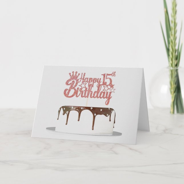 Speciell TEENAGER PÅ **15:e* BIRTHDAY-KORT Kort (Framsida)