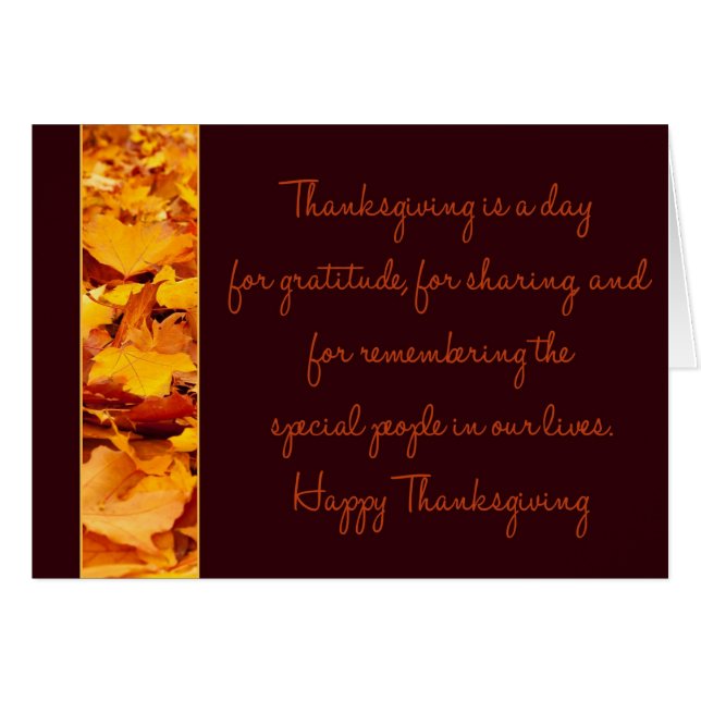 Speciell Thanksgiving Hälsningskort (Framsidan Horizontal)