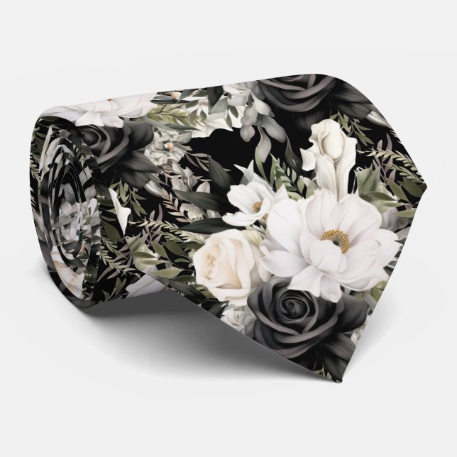 Speciell tillfälle Blommig slips | Modern & Formel (Rullad)