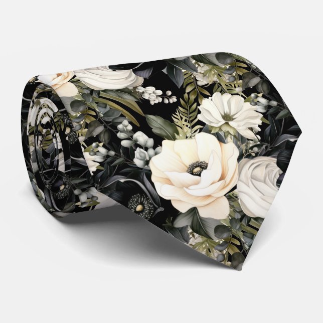 Speciell tillfälle Blommig slips | Modern & Formel (Rullad)
