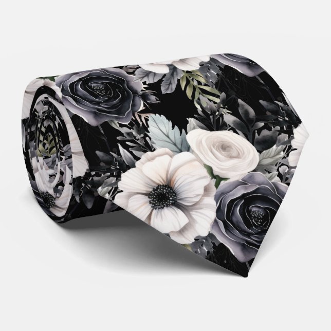 Speciell tillfälle Blommig slips | Modern & Formel (Rullad)