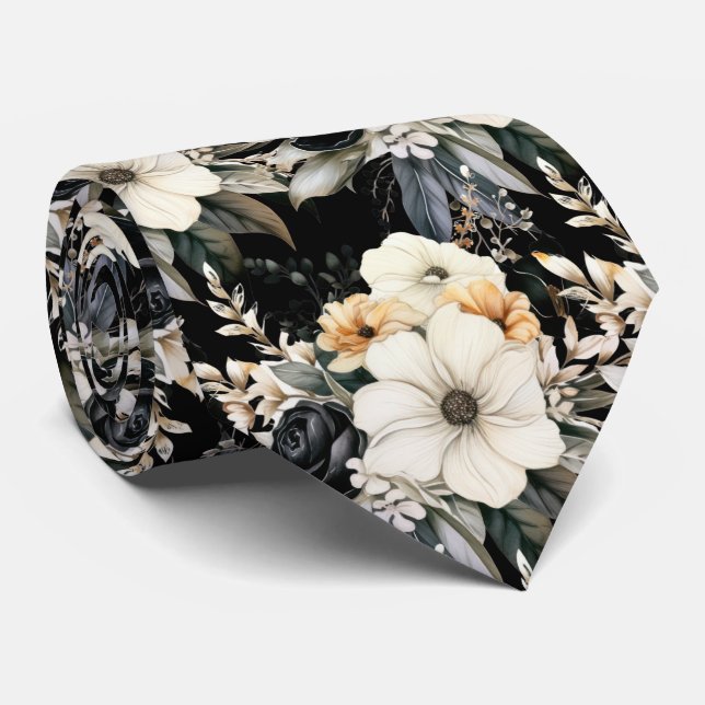 Speciell tillfälle Blommig slips | Modern & Formel (Rullad)