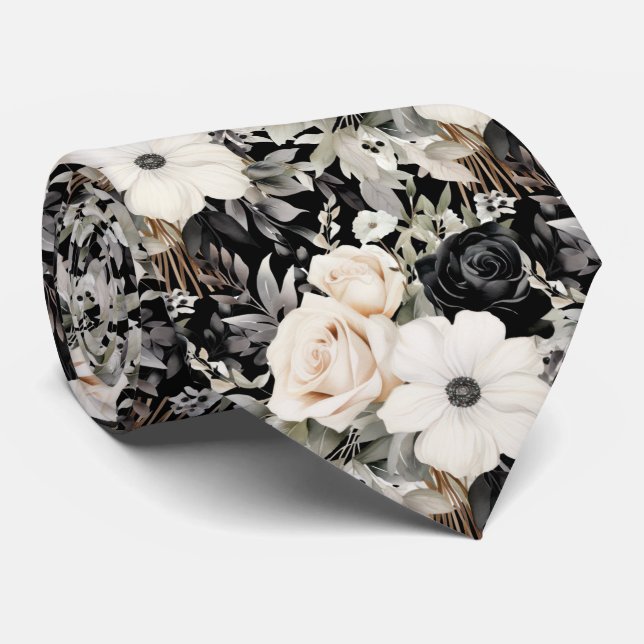 Speciell tillfälle Blommig slips | Modern & Formel (Rullad)