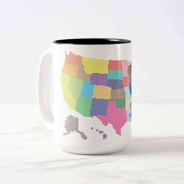 SPECIELL Turistgåva från FÖRENADE STATER Classic Två-Tonad Mugg (Framsida vänster)