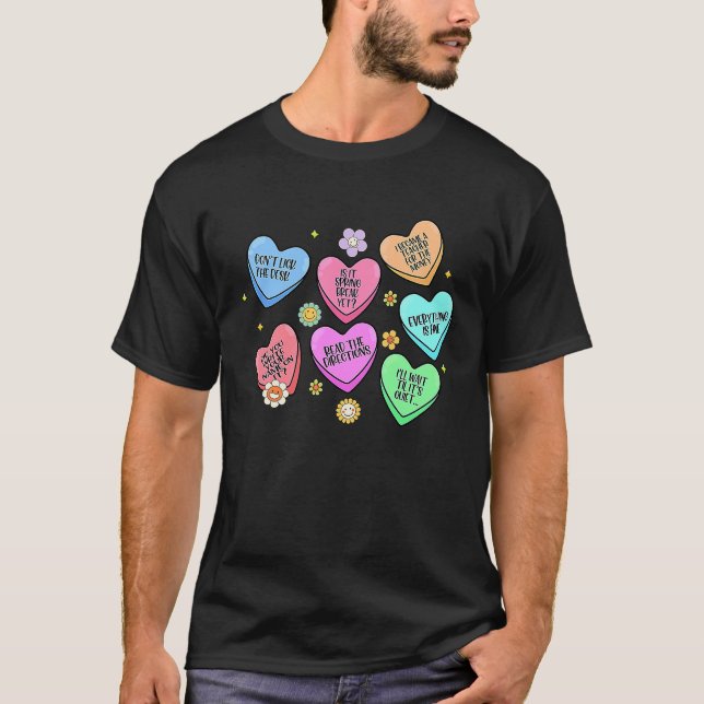 Speciell undervisning i Cute Heart Valentines day  T Shirt (Framsida)