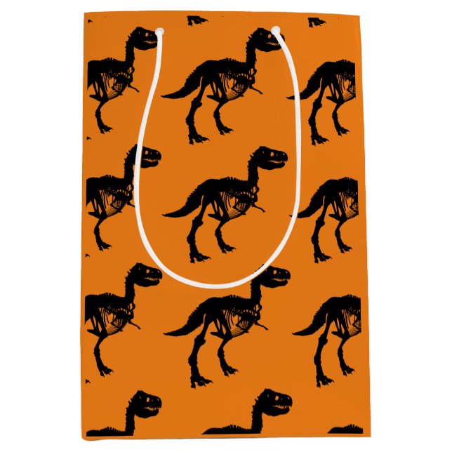 Speciell, unik dinosaurieskel-skelettpresentsäck (Framsidan)