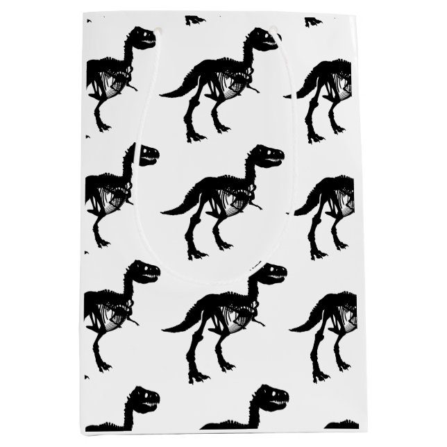 Speciell, unik dinosaurieskel-skelettpresentsäck (Framsidan)