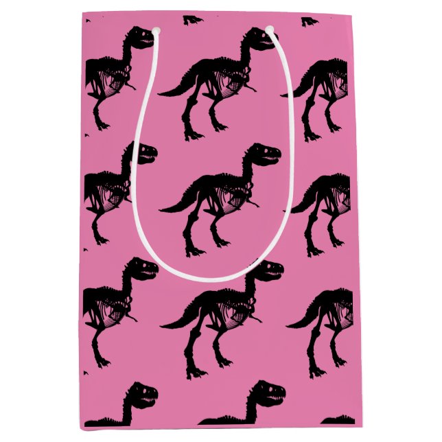 Speciell, unik dinosaurieskel-skelettpresentsäck (Framsidan)