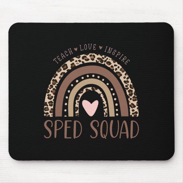 Speciell utbildning Sped Sped Squad Leopard Regnbå Musmatta (Framsidan)