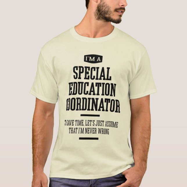 Speciell utbildningskoordinator Gift Funny Job T Shirt (Framsida)