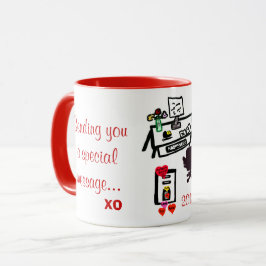 Speciell Valentine Kärlek Hearts Office Desk Mugg
